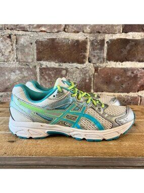 Asics Gel Contend 2 Women's Running Shoes Size 9 Gray Aqua Green T474N